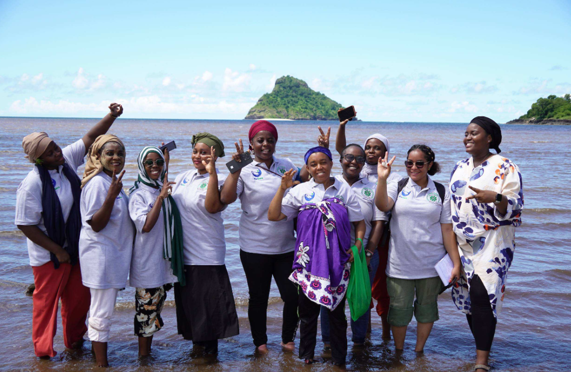 In 2025, seven women from Moheli Island in Comoros were selected to serve as women influencers working with the ReSea Project. (Photo Credit: Audrey Masitsa for ReSea Project)